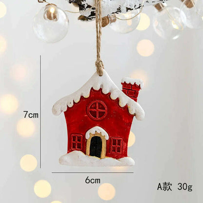 Christmas Santa Snowman Gingerbread Man Resin Pendant Christmas Tree Decoration Ornaments DIY Kids Toys Noel Navidad Kerst 2023