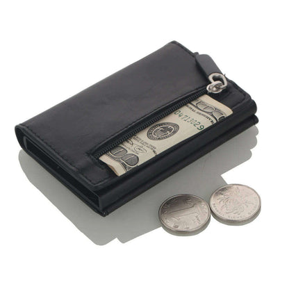 Cizicoco Credit Card Holder 2020 New Aluminum Box Card Wallet RFID PU Leather Pop Up Card Case Magnet Carbon Fiber Coin Purse
