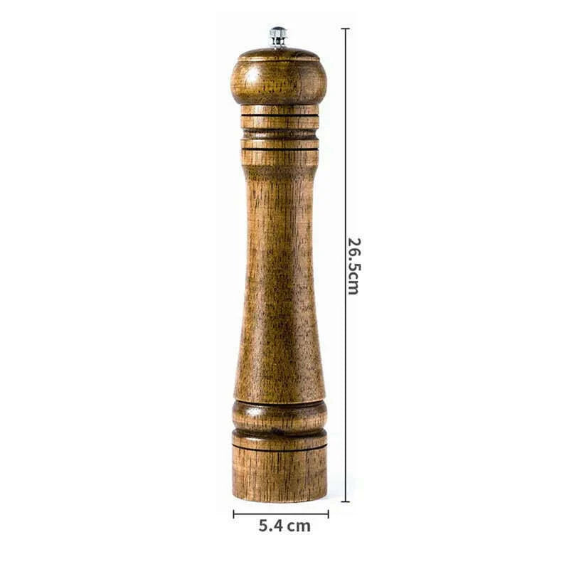 Classical Oak Wood Pepper Spice Mill Grinder Set Handheld Seasoning Adjustable Mills Grinder Ceramic Grinding Core Tools Set