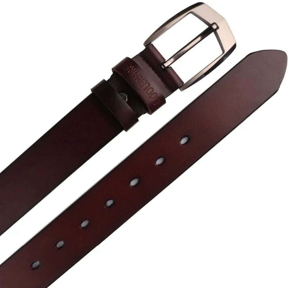 Coolerfire men high quality genuine leather belt luxury designer belts men cowskin fashion Strap male Jeans for man cowboy HQ043