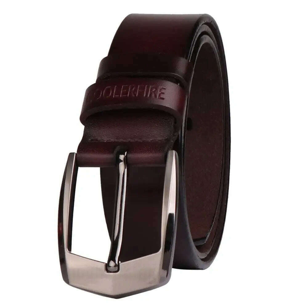 Coolerfire men high quality genuine leather belt luxury designer belts men cowskin fashion Strap male Jeans for man cowboy HQ043