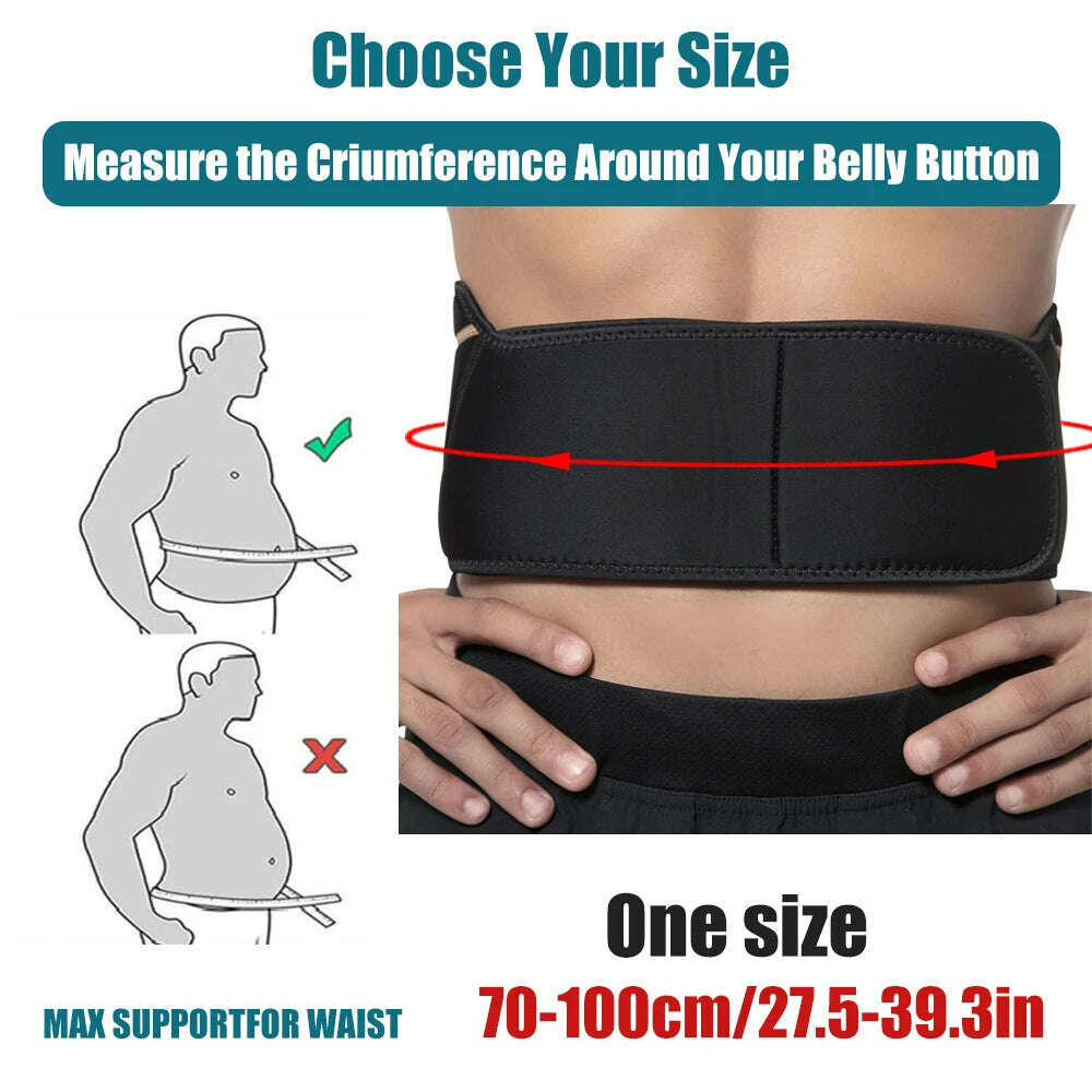 Copper Recovery Back Brace, Highest Copper Content Back Braces for Lower Back Pain Relief, Lumbar Waist Support Belt Fit for Men