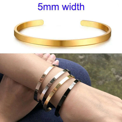 Cuff Bracelet Bangle for Women ,Stainless Steel Openable Bracelet Couple,Charm Handchain Woman ,Stacked Layered Jewelry