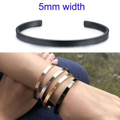 Cuff Bracelet Bangle for Women ,Stainless Steel Openable Bracelet Couple,Charm Handchain Woman ,Stacked Layered Jewelry