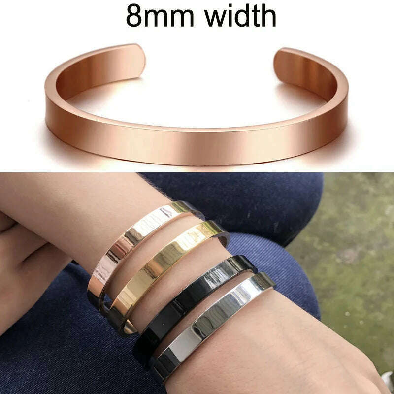 Cuff Bracelet Bangle for Women ,Stainless Steel Openable Bracelet Couple,Charm Handchain Woman ,Stacked Layered Jewelry