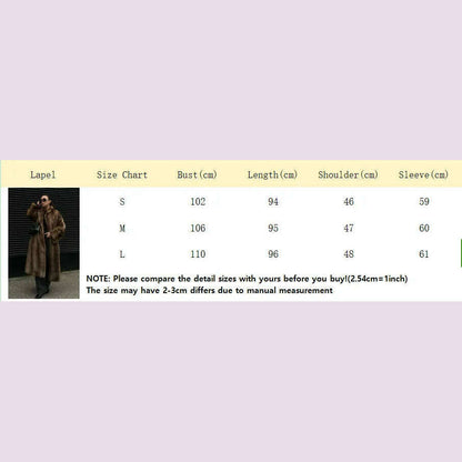 Dark Brown Faux Fur Long Overcoat For Women Fashion Lapel Single Breasted Loose Fluffy Plush Warm Coat Winter Thicken Outerwear