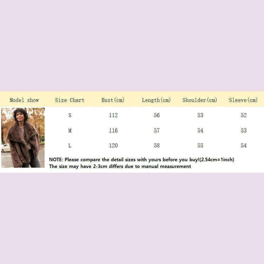 Dark Brown Faux Fur Long Overcoat For Women Fashion Lapel Single Breasted Loose Fluffy Plush Warm Coat Winter Thicken Outerwear