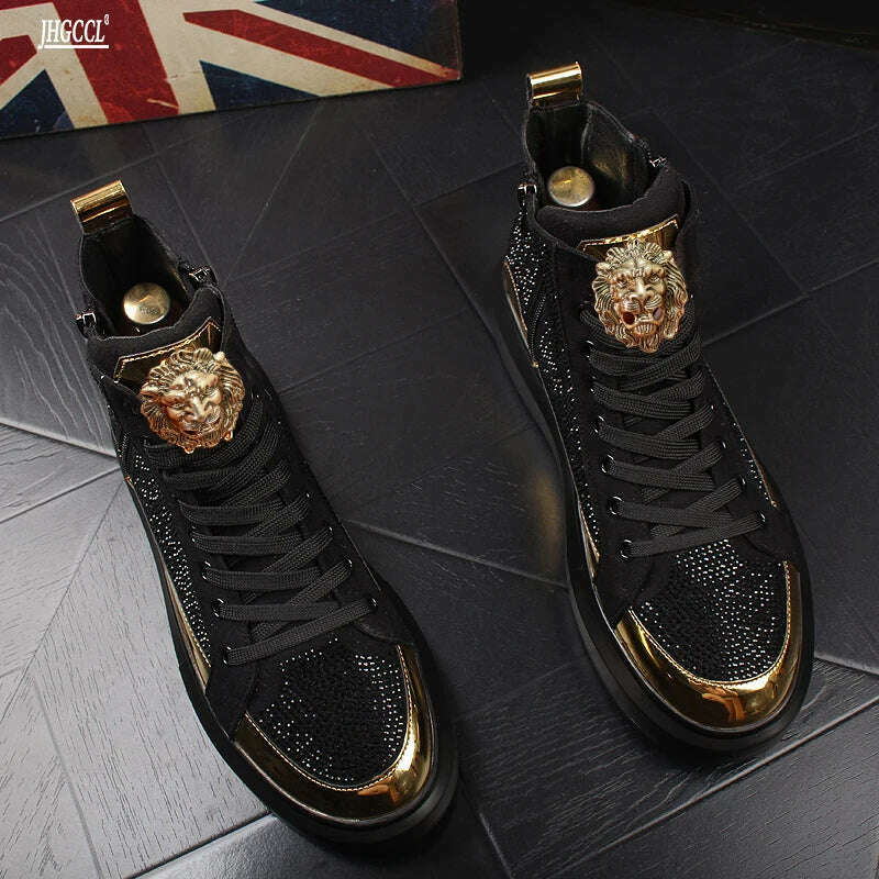 Designer Casual Shoes High Quality Rhinestone Loafers High quality casual boots Luxury soft soled shoes Zapatillas Hombre A6