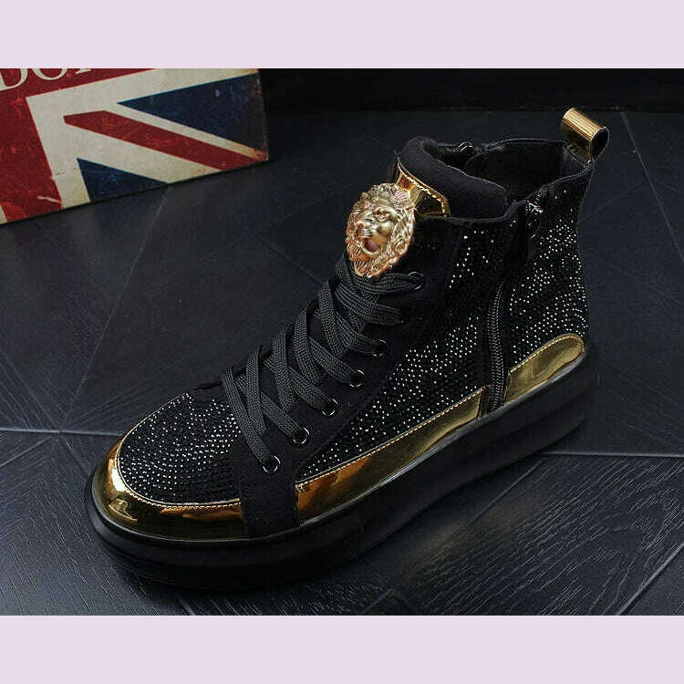 Designer Casual Shoes High Quality Rhinestone Loafers High quality casual boots Luxury soft soled shoes Zapatillas Hombre A6