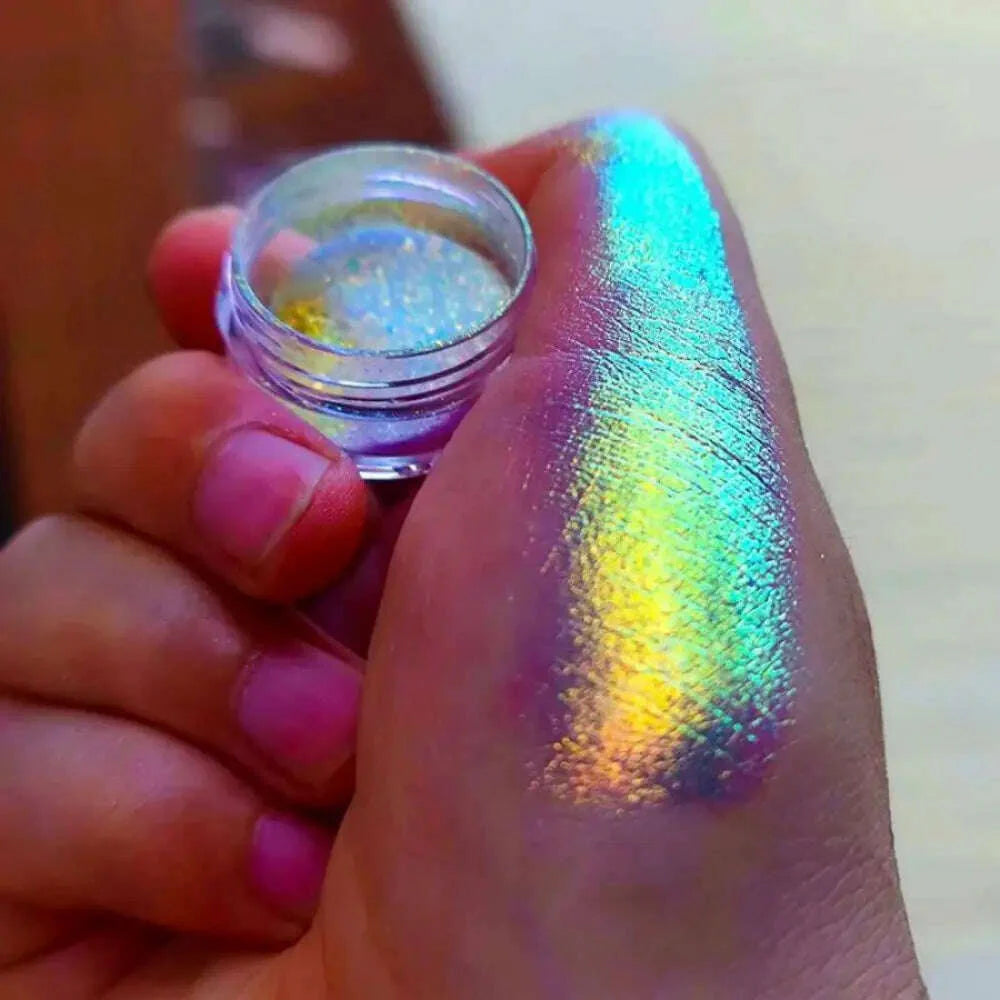 Diamond Phantom Chameleon Holographic Colorful Magic Mirror with Sparkling Colors, Nail Powder 0.5g Pack