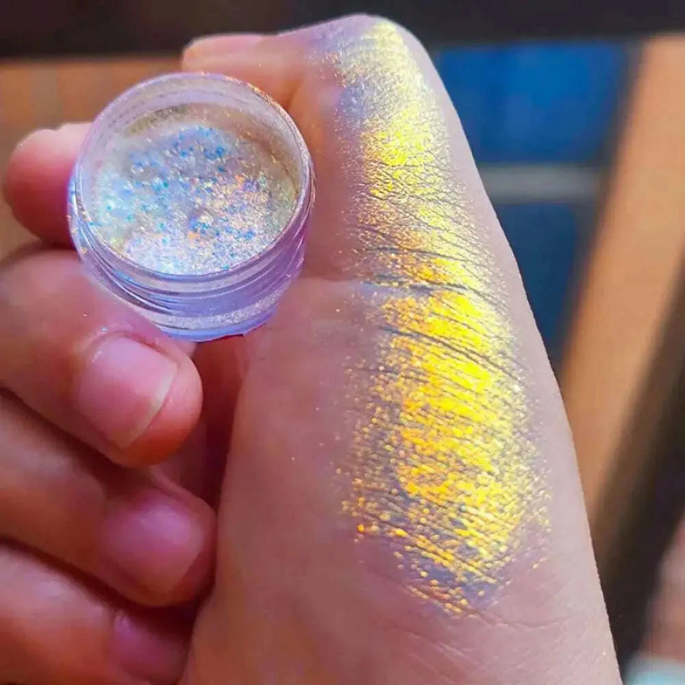 Diamond Phantom Chameleon Holographic Colorful Magic Mirror with Sparkling Colors, Nail Powder 0.5g Pack