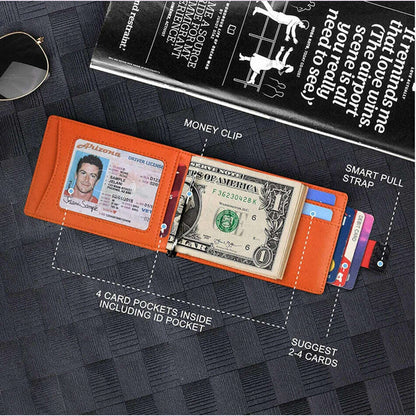 DIENQI Carbon Fiber Rfid Slim Card Luxury Wallet Money Bag Men's Wallet Bifold Billfold