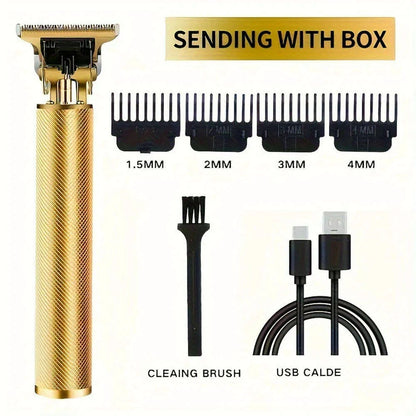 Digital Display Stainless Steel Cutter Head Professional T9 Hair Trimmer Metal Body Men's Electric Shaver Men's Barber Machine