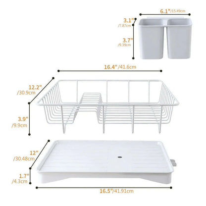 Dish Bowl Drainer Storage Rack Double-layer Kitchen Sink Dish Drainer Drying Rack Organizer HomeCounter Tableware Organizer
