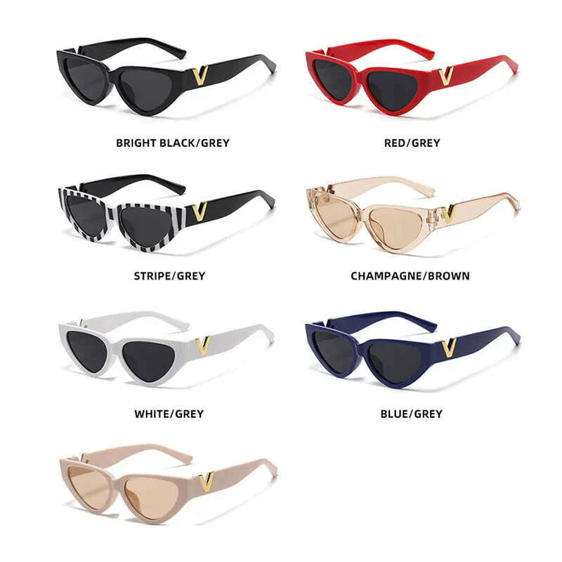 DYTYMJ Cat Eye Sunglasses Women Vintage Small Frame Eyewear for Women Luxury Brand Sun Glasses Women Gafas De Sol Mujer UV400