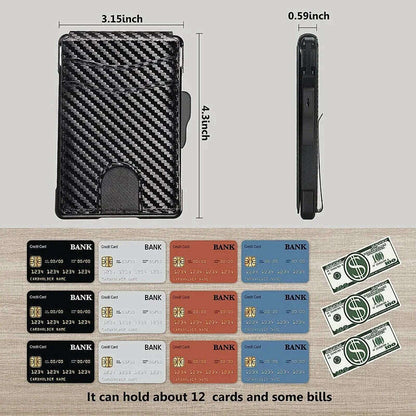 EDC Credit Card Holder Men Wallets Carbon Fiber Bank Cardholder Case Slim Wallet for Men Metal RFID Blocking Mens Wallet Choice