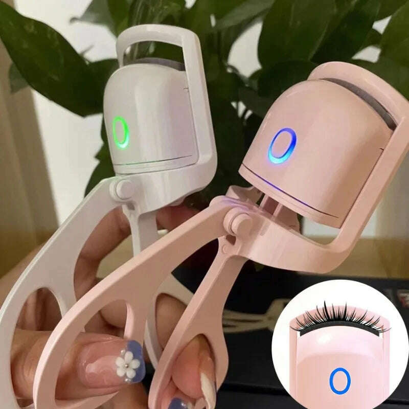Electric Heated Comb Eyelash Curler Makeup Portable Temperature Control Charging Eye Lash Curler Lasting Thermal Eyelashes Tools