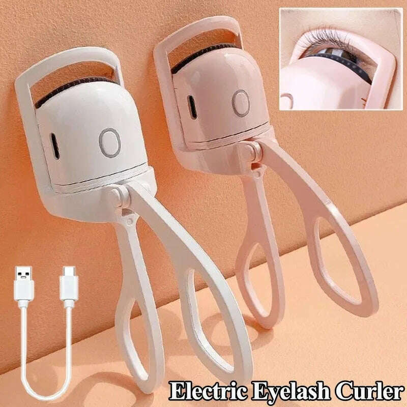 Electric Heated Comb Eyelash Curler Makeup Portable Temperature Control Charging Eye Lash Curler Lasting Thermal Eyelashes Tools