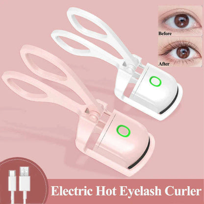 Electric Heated Eyelash Curler Professional Electric Temperature Control Charging Lasting Eyelash Curler Portable Lash Makeup