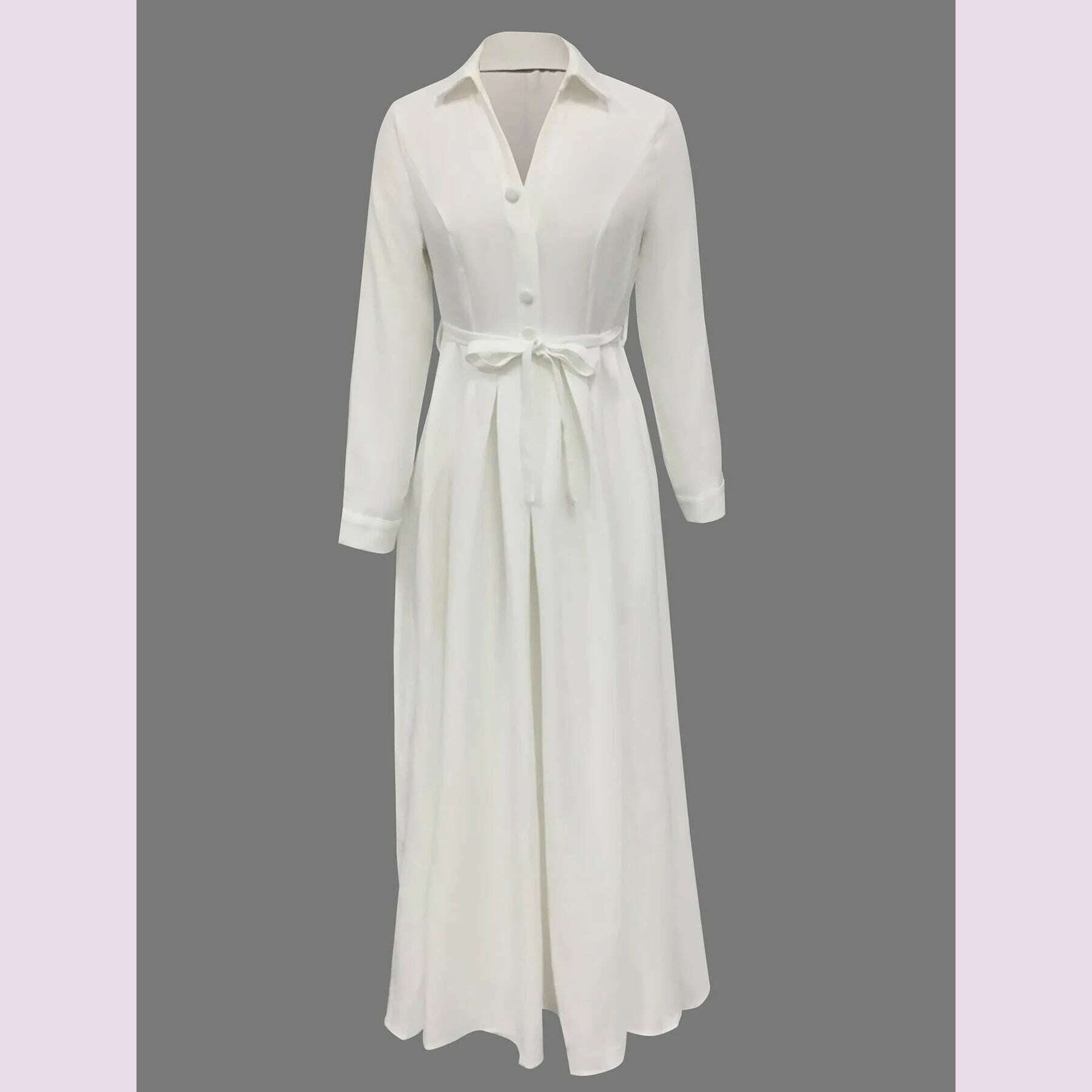Elegant Dresses for Women Fashion A-Line Lapel Collar Long Sleeve Single Row Party Evening Dress Club Ladies Maxi Dress 2025