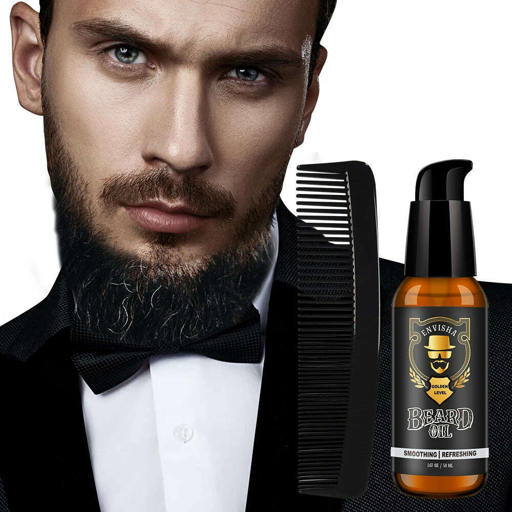ENVISHA Growth Natural Beard Oil Thicker More For Men Treatment Beard Care Hair Loss  Conditioner Fast Enhancer Maintenance