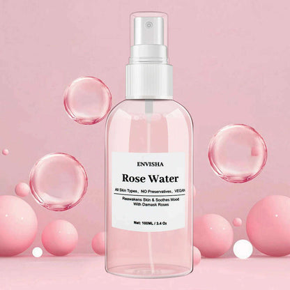 ENVISHA Natural Rose Face Toner Facial Skin Care Anti-wrinkle Moisturizing Oil Control Whitening Shrink Pores Makeup Remover