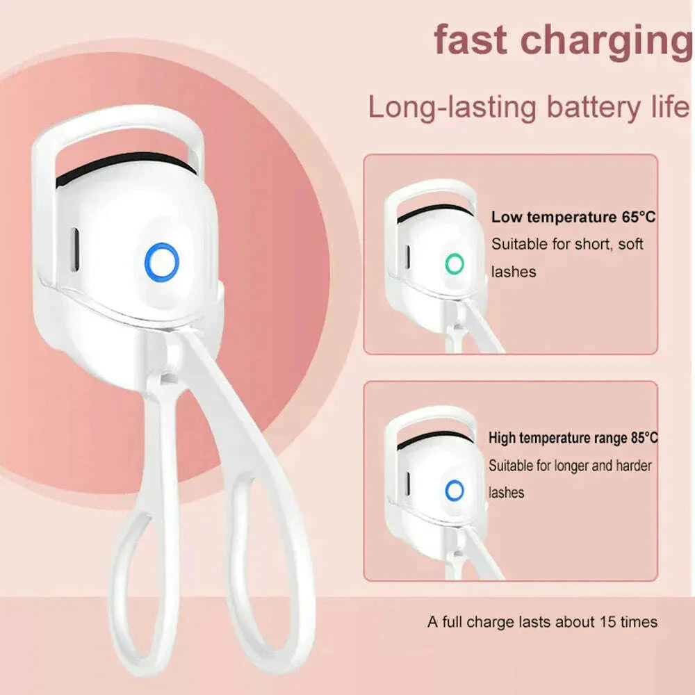 Eyelash Curler Electric Heated Comb Eye Lash Perm Long Lasting Eyelashes Curls Thermal Eyelash Curler Portable Makeup Tools
