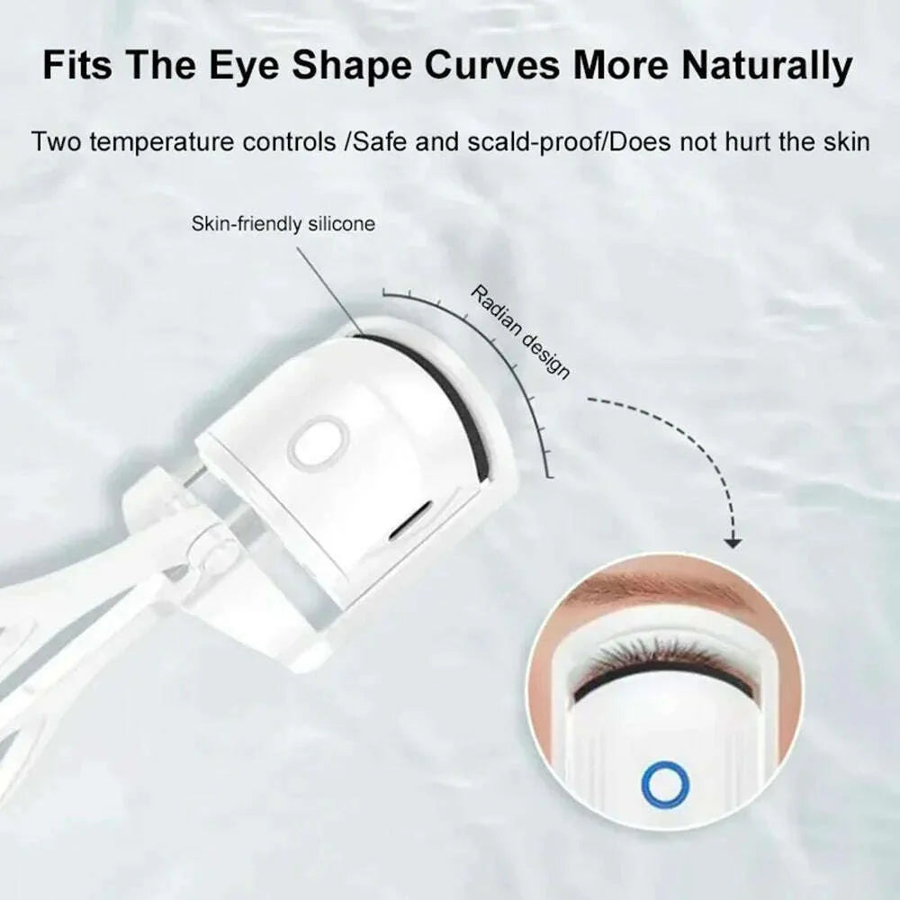 Eyelash Curler Electric Heated Comb Eye Lash Perm Long Lasting Eyelashes Curls Thermal Eyelash Curler Portable Makeup Tools