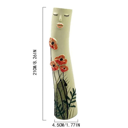 Family Flower Vases Family Bud Vases Boho Flower Plant Holder Cute Girls Face Vase Family Vase Ornament Romantic Decorative