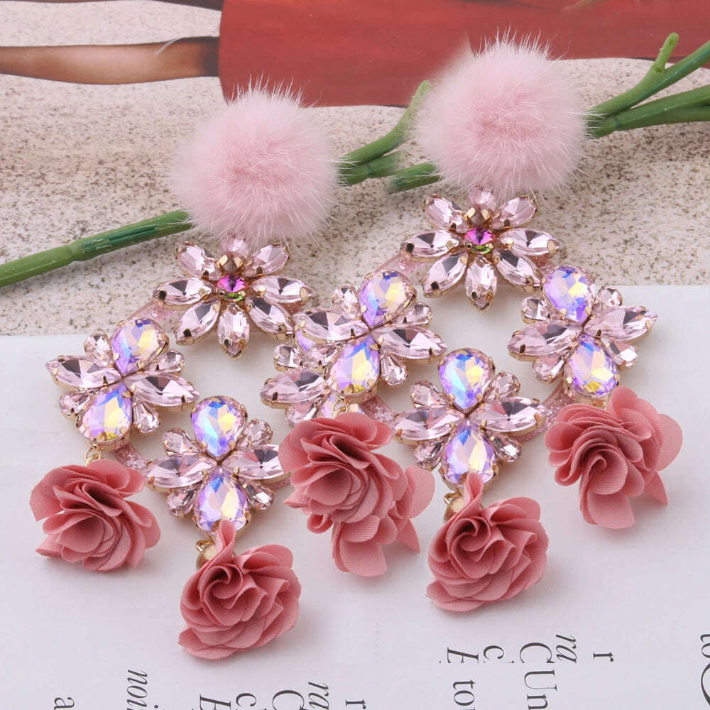 Fashion Big Earrings Metal Dangle Bohemian Eye Tassel Earrings Crystal Large Retro Long Brinco Ear Oorbellen Jewelry Wholesale