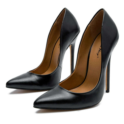 Fashion High Heels Sexy Shoes Women Pumps Large Size 43 44 45 White Stiletto Heel Patent Leather Office Wedding Shoes Hey Si Mey
