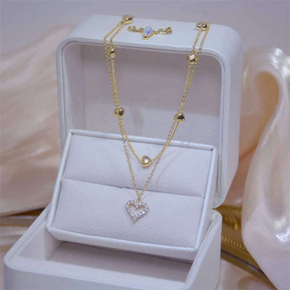 Fashion Tiny Heart Choker Necklace for Women Short Chain Shape Pendant Collares Necklace Ethnic Bohemian Jewelry Kolye Gift