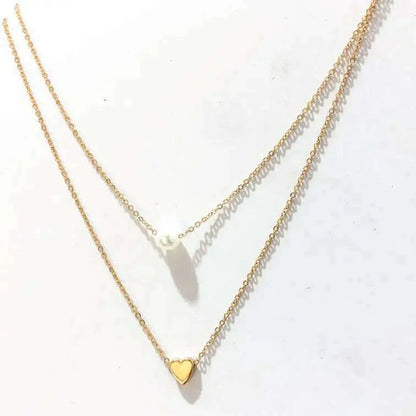 Fashion Tiny Heart Choker Necklace for Women Short Chain Shape Pendant Collares Necklace Ethnic Bohemian Jewelry Kolye Gift