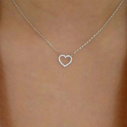 Fashion Tiny Heart Choker Necklace for Women Short Chain Shape Pendant Collares Necklace Ethnic Bohemian Jewelry Kolye Gift