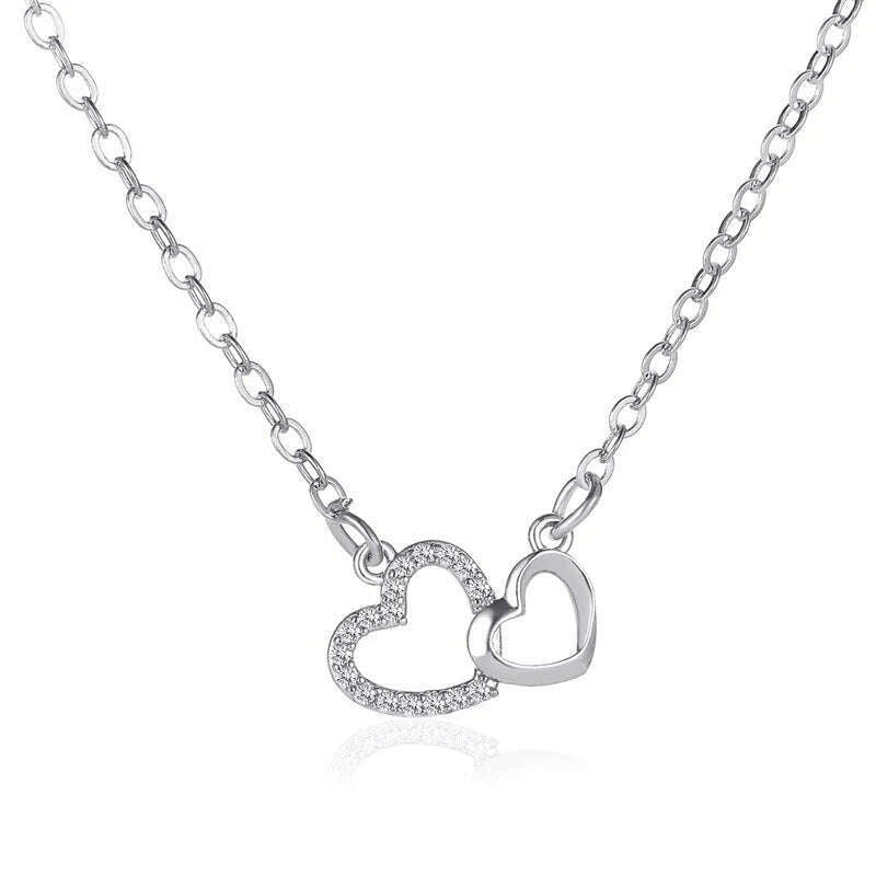 Fashion Tiny Heart Choker Necklace for Women Short Chain Shape Pendant Collares Necklace Ethnic Bohemian Jewelry Kolye Gift