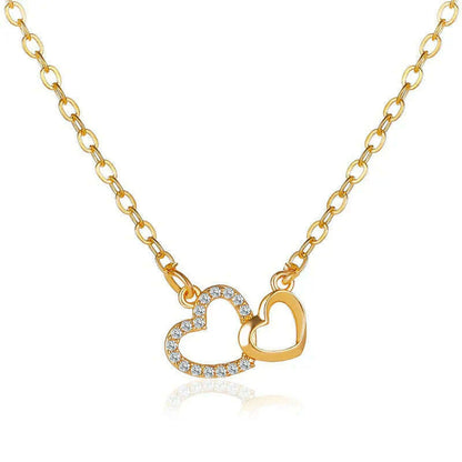 Fashion Tiny Heart Choker Necklace for Women Short Chain Shape Pendant Collares Necklace Ethnic Bohemian Jewelry Kolye Gift