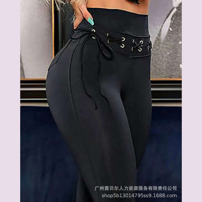 Fashion Women Pants New Corn Strap Tight Trousers for Women