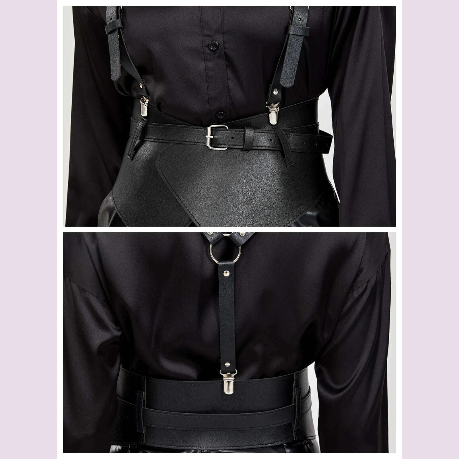 Fashionable Women's Strap Shoulder Belts For Lady Waistband Suspender Decorative Skirt Goth Adjustable For Shirt Dress Overcoat