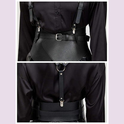 Fashionable Women's Strap Shoulder Belts For Lady Waistband Suspender Decorative Skirt Goth Adjustable For Shirt Dress Overcoat