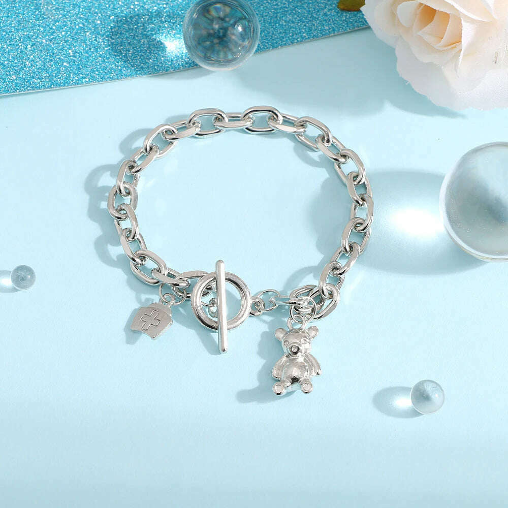 FNIO Bohemian Bracelets for Women Fashion Multilayer Beaded Chain Bracelets Set Charm Bracelet Bangles Jewelry Punk