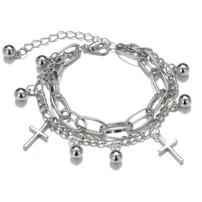 FNIO Bohemian Bracelets for Women Fashion Multilayer Beaded Chain Bracelets Set Charm Bracelet Bangles Jewelry Punk