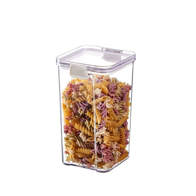 Food Grain Beans Storage Tank Cereal Dispenser Snacks Nut Transparent Clear Seal Box Freezer Organizer Plastic Pantry Container