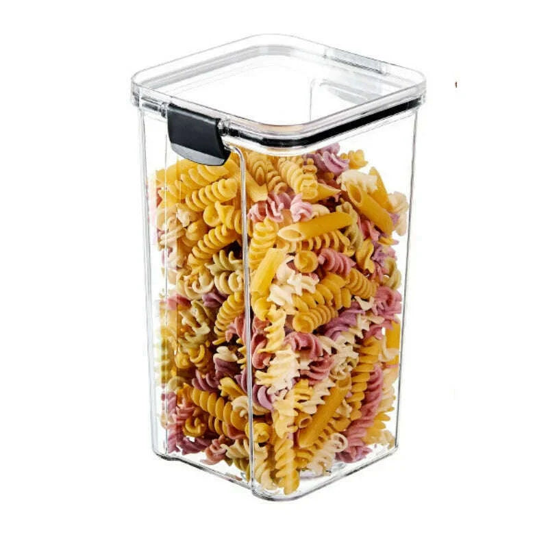 Food Grain Beans Storage Tank Cereal Dispenser Snacks Nut Transparent Clear Seal Box Freezer Organizer Plastic Pantry Container