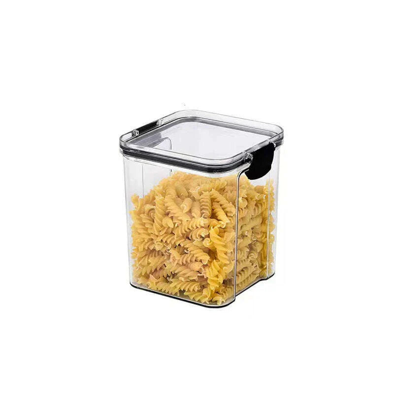 Food Grain Beans Storage Tank Cereal Dispenser Snacks Nut Transparent Clear Seal Box Freezer Organizer Plastic Pantry Container