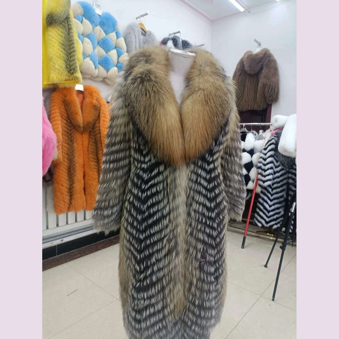 Furyoume Hot 2024 Women Winter Coat Real Fox Fur Coat X-long Luxury Clothes Natural Fluffy Fur Jacket Ladies Fashion Streetwear