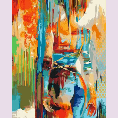GATYZTORY DIY Painting By Numbers Abstract Figure HandPainted Oil Painting Drawing On Canvas Custom Photo Home Decoration
