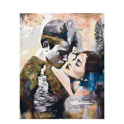 GATYZTORY DIY Painting By Numbers Abstract Figure HandPainted Oil Painting Drawing On Canvas Custom Photo Home Decoration