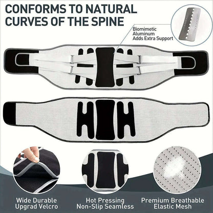 GETINFIT Waist Protector New Hot Pressure Breathable Adjustable Lumbar Support Fixed Belt Fitness Steel Plate Support Unisex