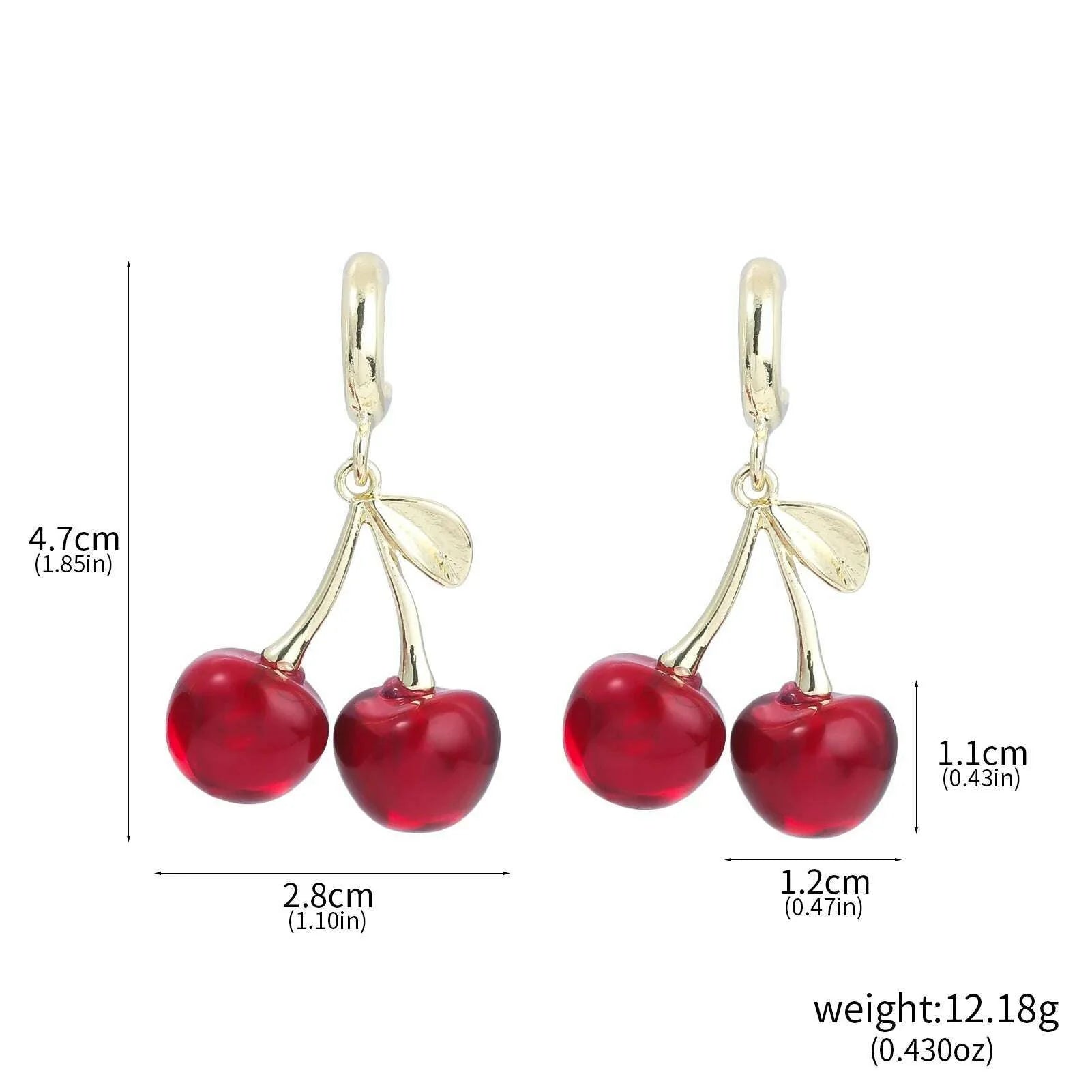 Girls Pink Red Cherries Cherry Earrings Fashion Creative Sweet Fruit Earrings for Women Men Summer Jewelry Accessorie Gifts