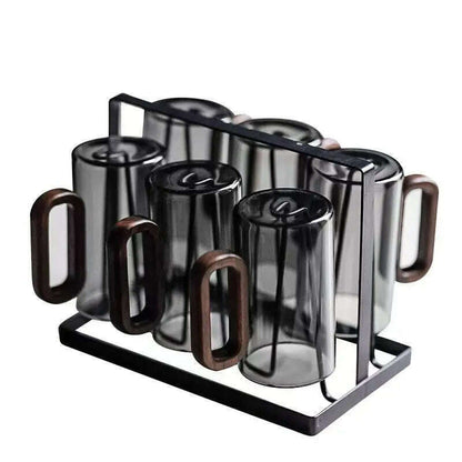 Glass wood single-layer cup high borosilicate Pyrex tea cup large capacity drinking water coffee cup